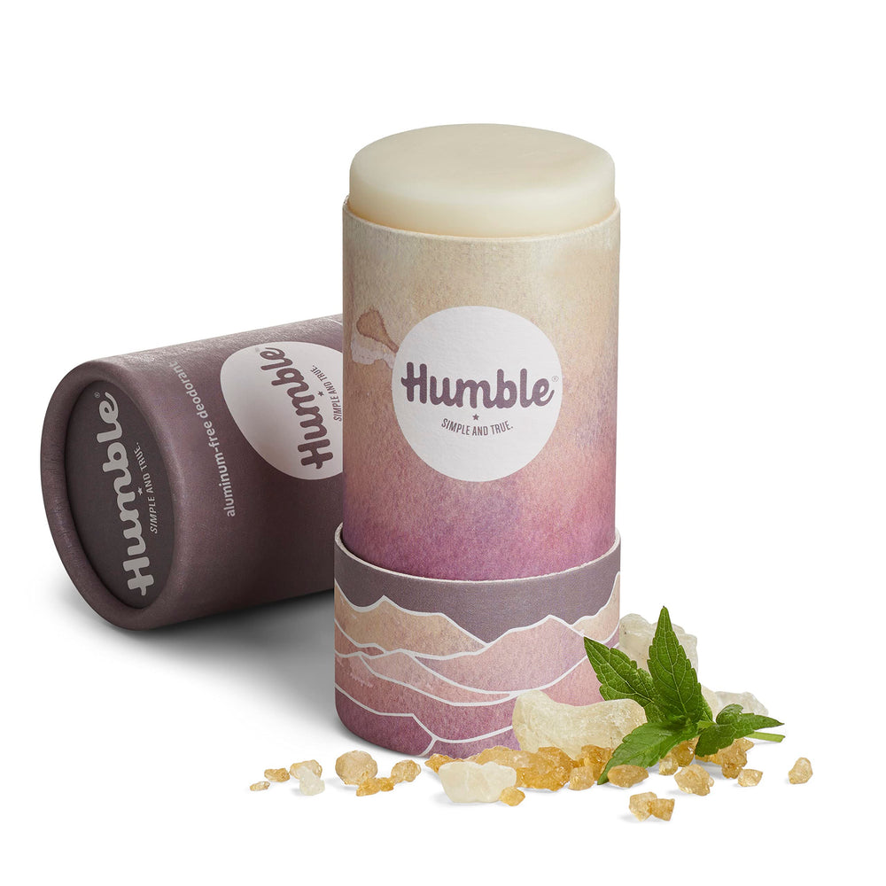Emballage biodégradable du déodorant HUMBLE Originale, pratique et respectueux de l’environnement.