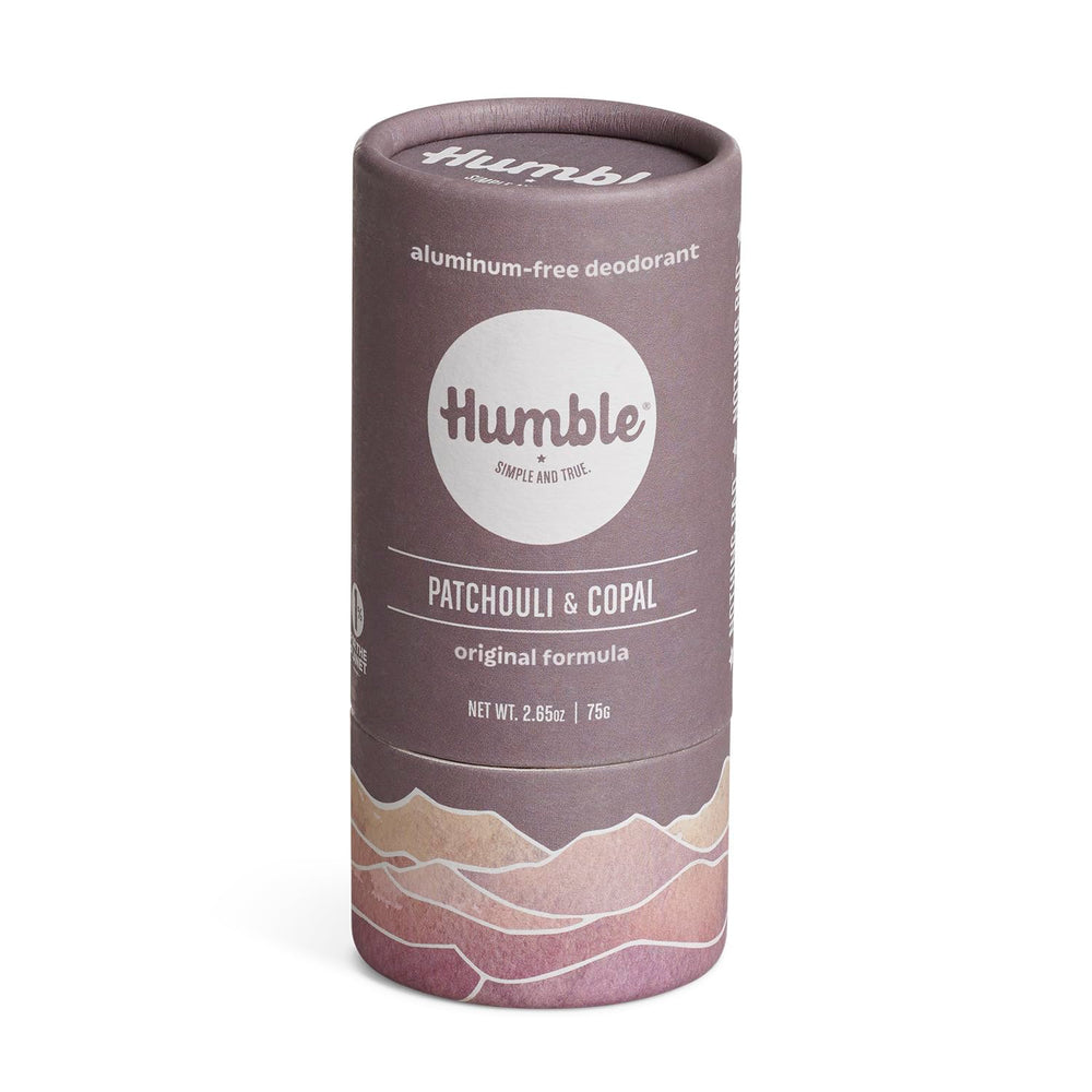 HUMBLE Originale Déodorant – ingrédients visibles pour une application douce et efficace.