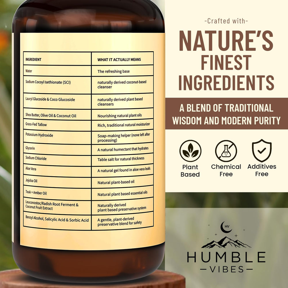 HUMBLE VIBES – gel douche texture crémeuse pour hydratation durable.