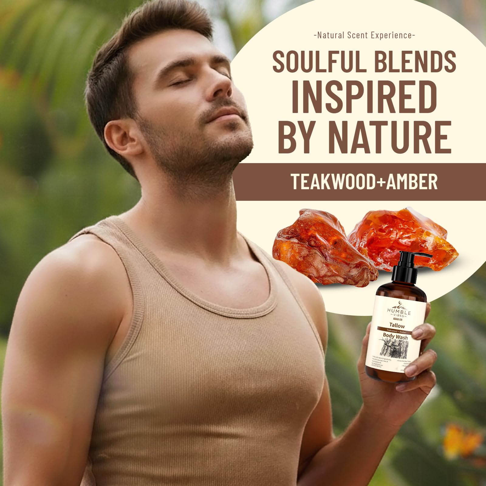 Utilisation quotidienne avec HUMBLE VIBES pour une routine douche douce.