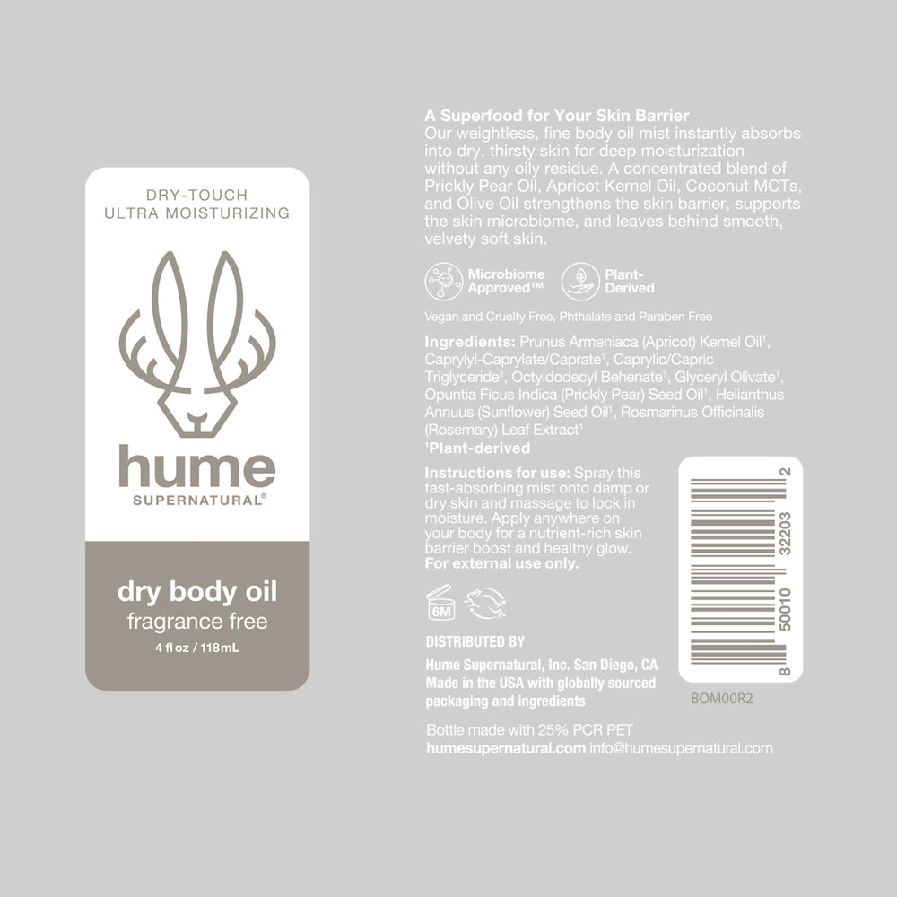 HUME SUPERNATURAL absorption rapide et sans parfum.