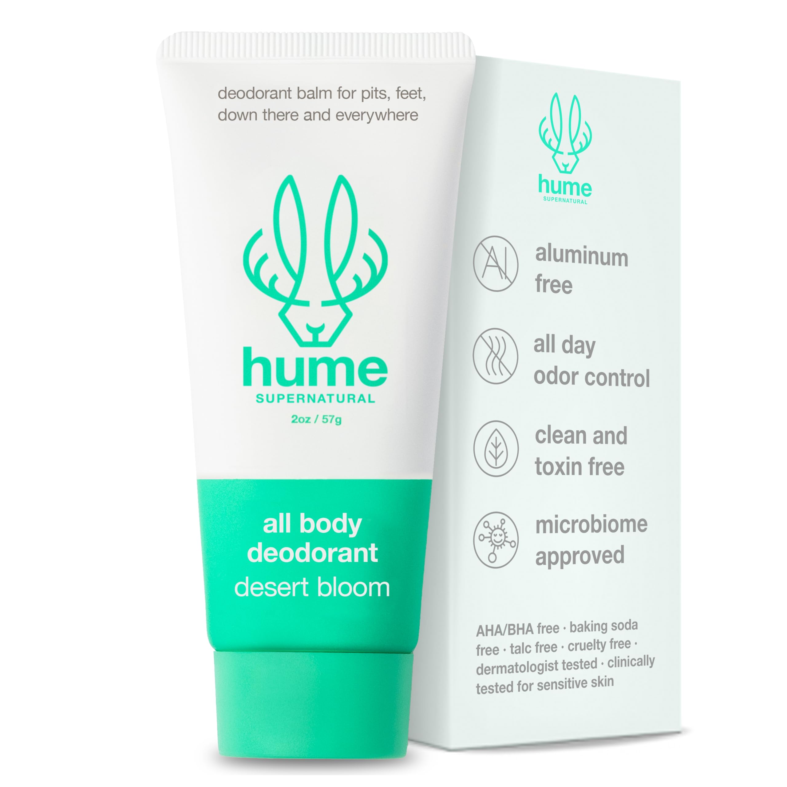 Hume Supernatural baume invisible pour le corps, application douce et fluide.