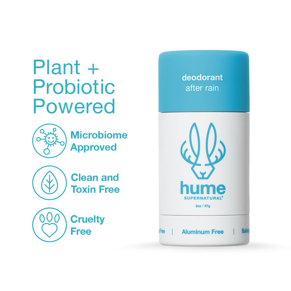 HUME Supernatural déodorant sans bicarbonate et sans parabènes pour peaux sensibles.