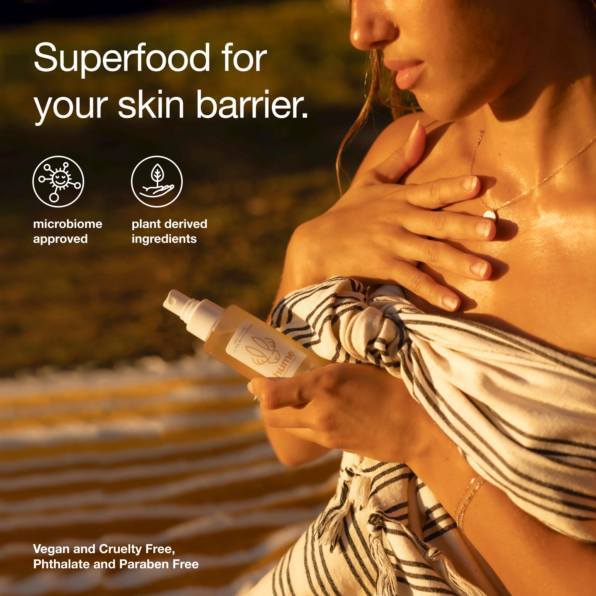 HUME SUPERNATURAL Vanille Daze : huile ultra concentrée pour une hydratation durable.