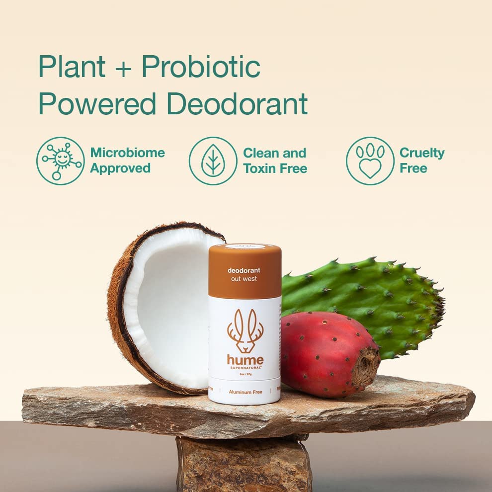 Hume Supernatural probiotiques – soutien du microbiome cutané et sensation de fraîcheur.
