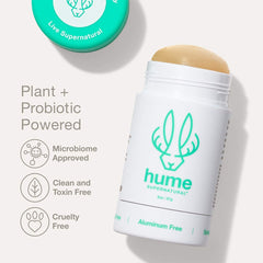 Hume Supernatural Amber Woods déodorant bille, parfum riche et hydratation légère