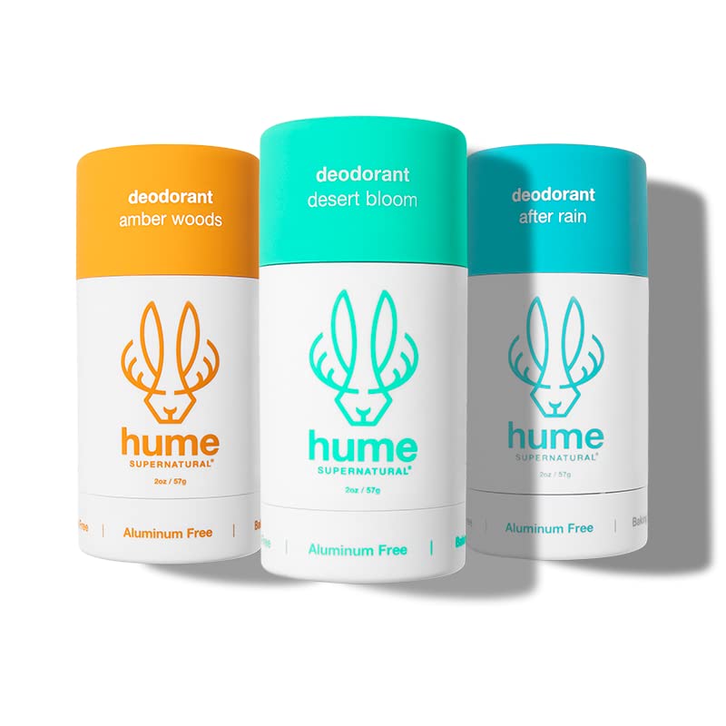 Hume Supernatural déodorant stick clair sans aluminium pour une application nette et durable.