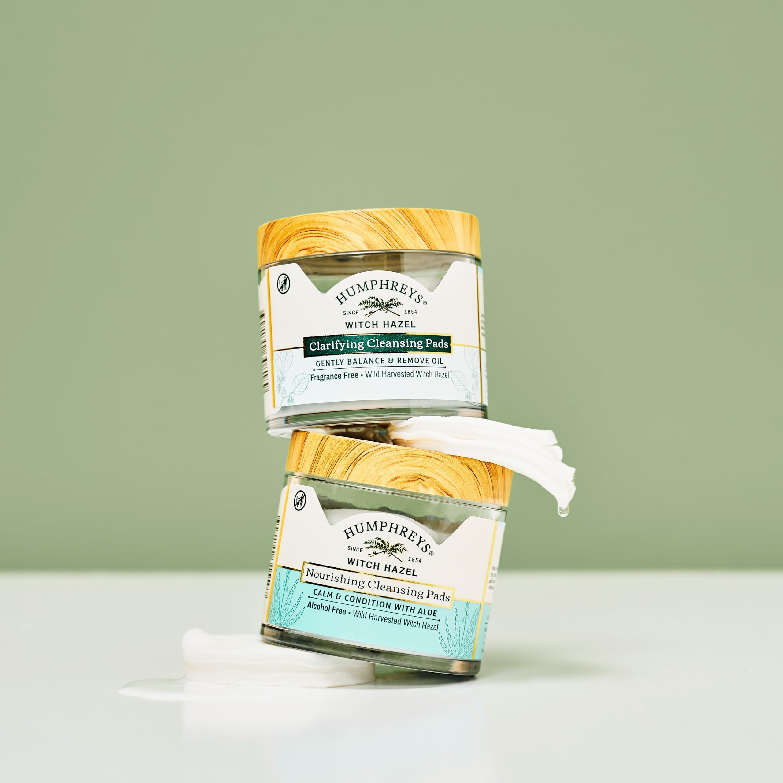 Lingettes Humphreys hamamélis emballage éco, approche responsable et efficace.
