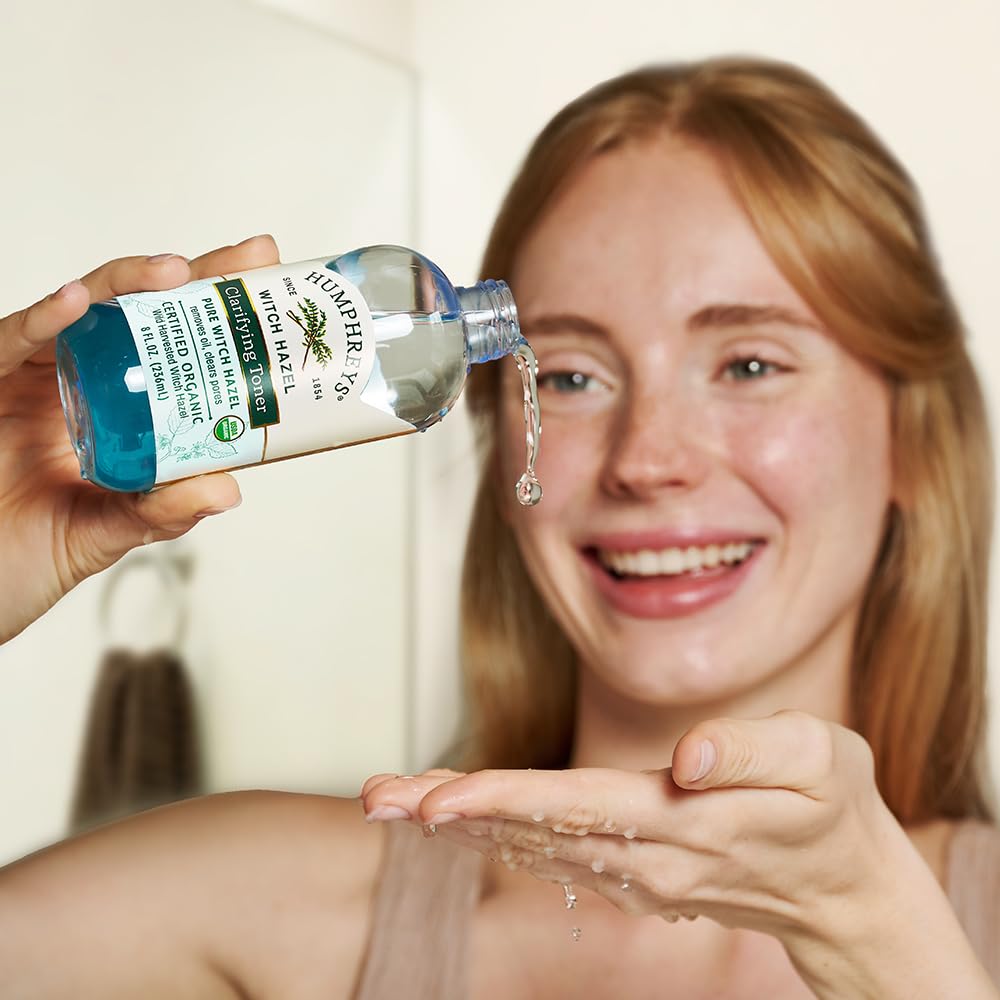 Humphreys Tonique clarifiant, formule organique pure pour équilibre et hydratation.