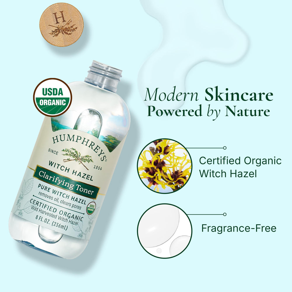 Humphreys Tonique clarifiant, sensation fraîche durable dans la routine beauté.