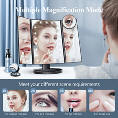 HUONUL Miroir maquillage 2x: grossissement utile pour les détails délicats.