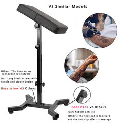 Huoxou accoudoir bras tatouage, hauteur reglable et panneau confortable pour différents angles.