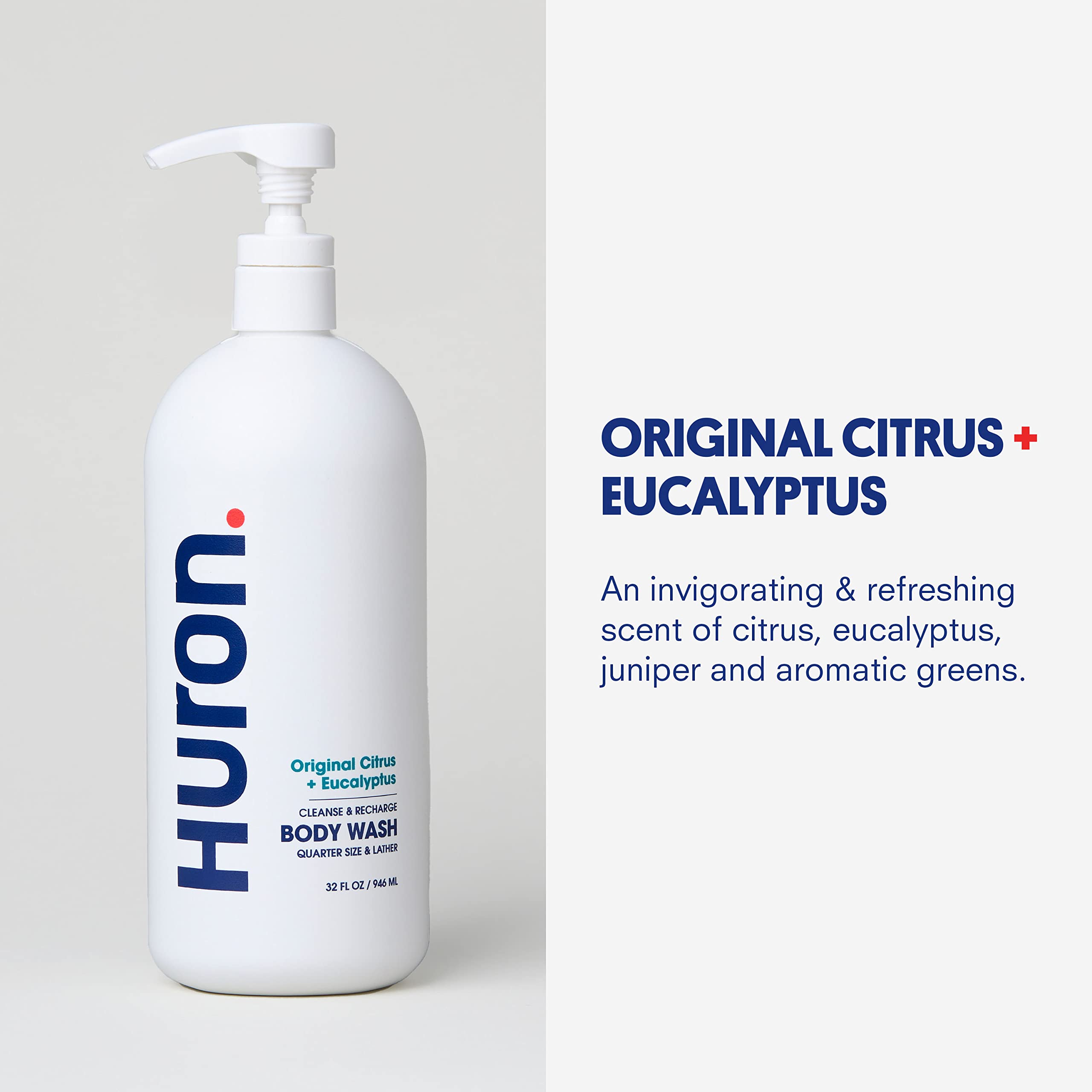 Ingrédients hydratants coco, ginseng et vitamine E dans le gel douche Huron Homme.