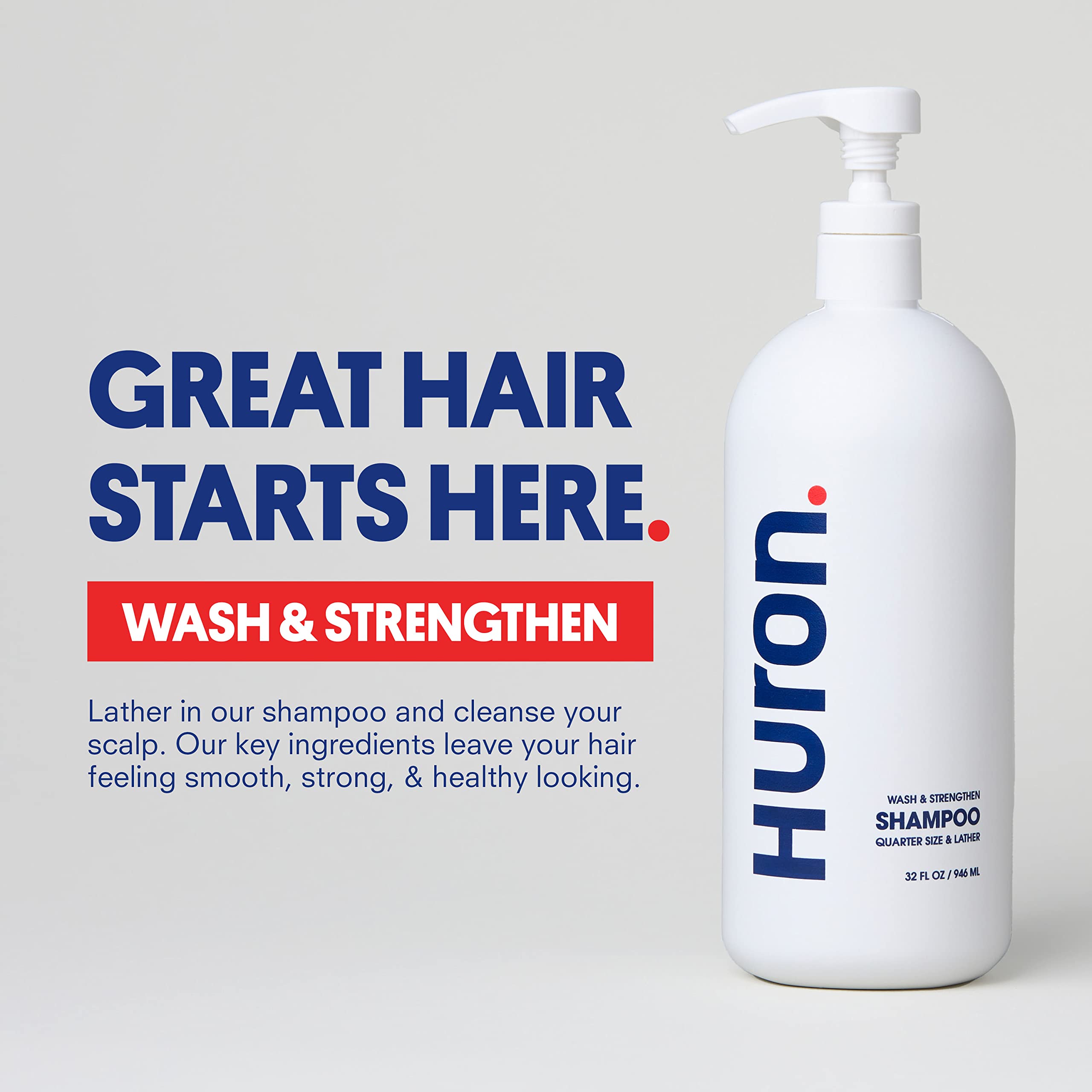 Shampoing Huron menthol-citrus: parfum tonique et rafraîchissant qui stimule les sens.
