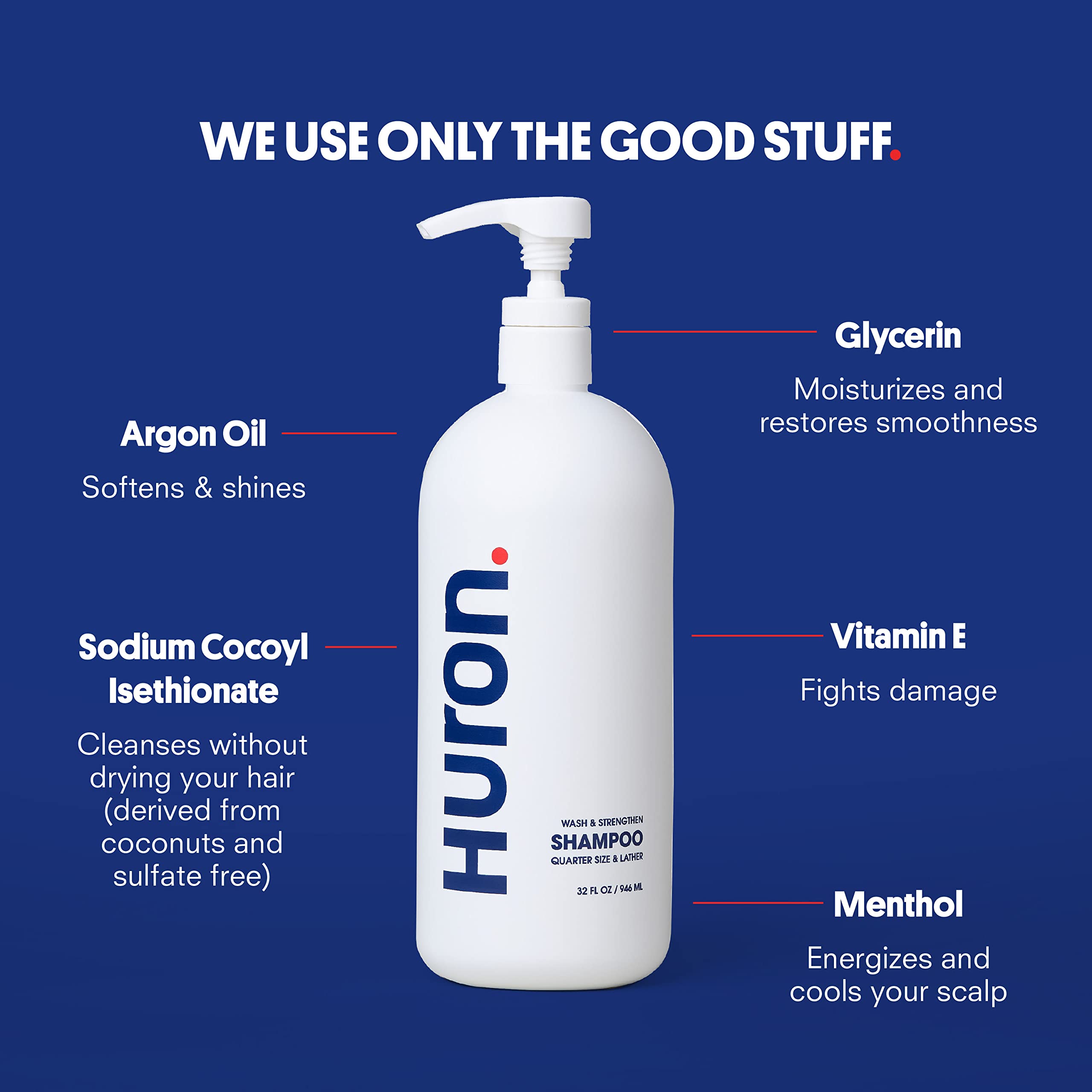 Shampoing Huron nourrissant à l’argan: flacon, hydrate le cuir chevelu.
