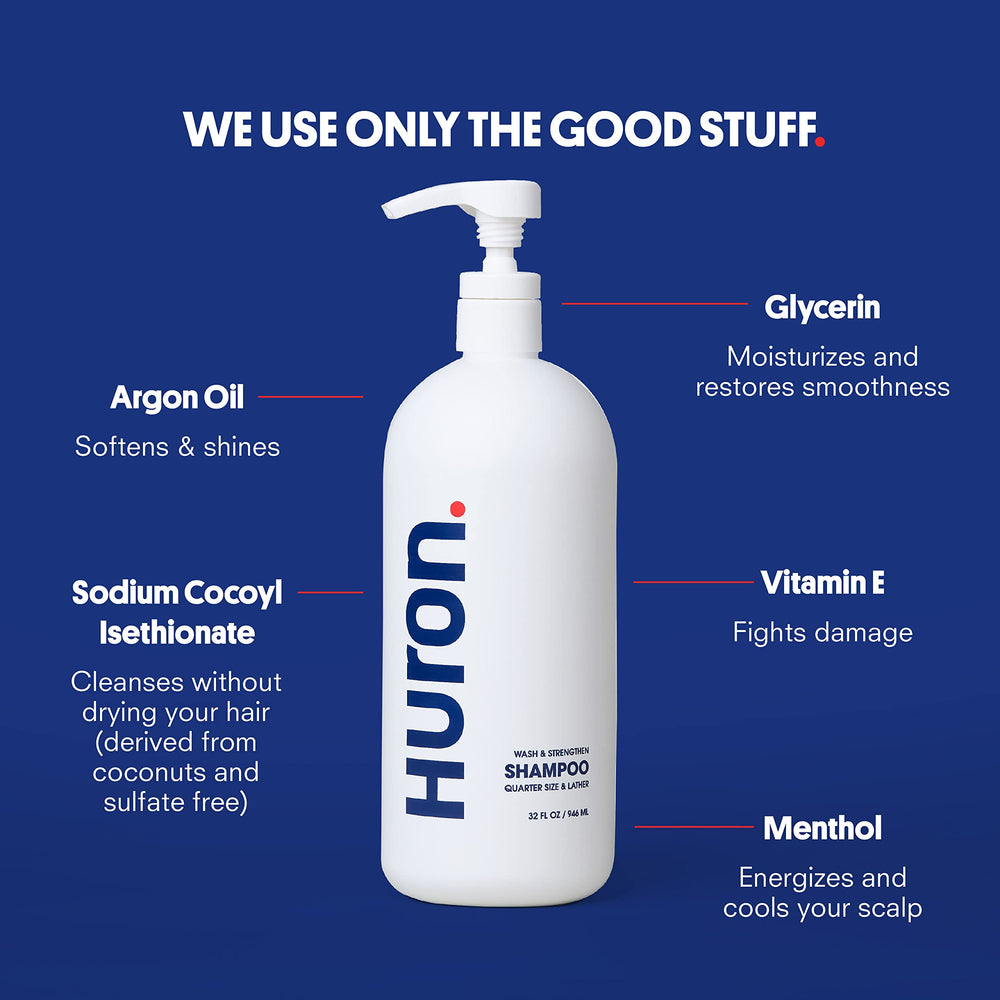 Shampoing Huron nourrissant à l’argan: flacon, hydrate le cuir chevelu.