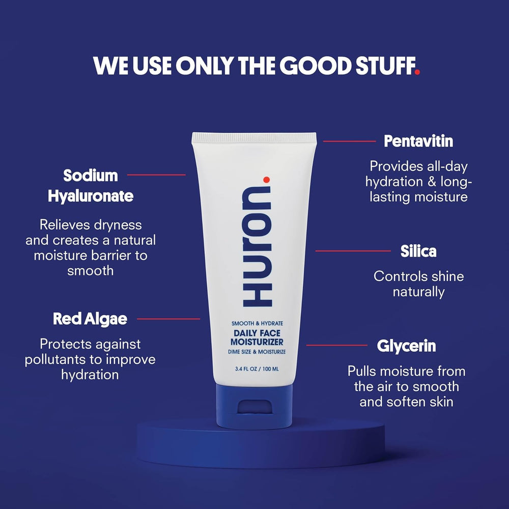 Huron Homme Hydratant Visage : texture non grasse et sensation de fraîcheur.