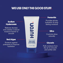 Huron Homme Hydratant Visage : texture non grasse et sensation de fraîcheur.