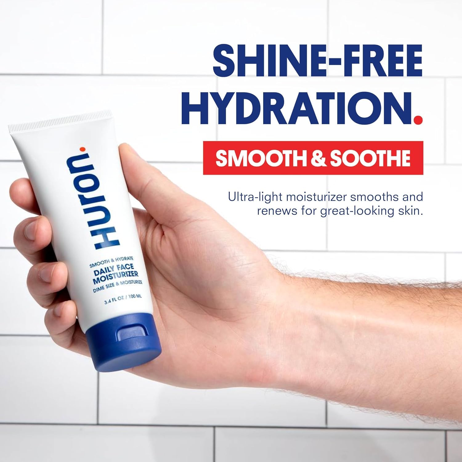 Huron Homme Hydratant Visage : application fraîche et absorption rapide.