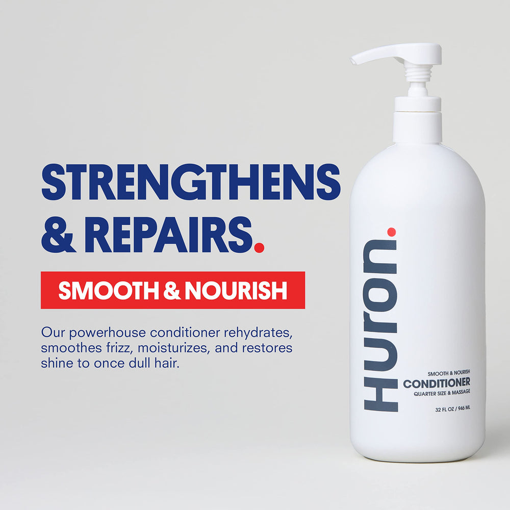 Texture crème du conditionneur Huron pour cheveux lisses et sans frisottis