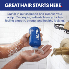 Huron Shampoing Homme - mousse riche qui nettoie en douceur et démêle.
