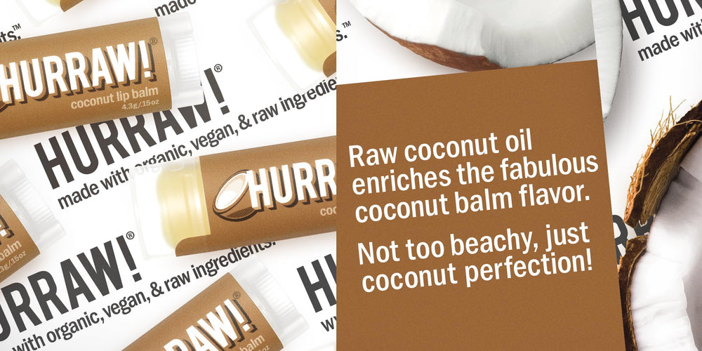 Hurraw! Coco sans cire d'abeille, sans gluten, respectueux