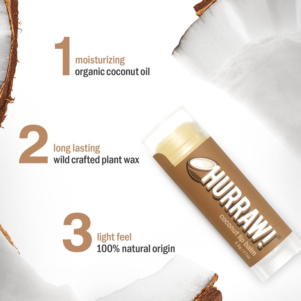 Hurraw! Coco ingrédients naturels certifiés, soin doux