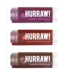 Hurraw! baume framboise teinté sur lèvres avec hydratation légère et saveur fruitée