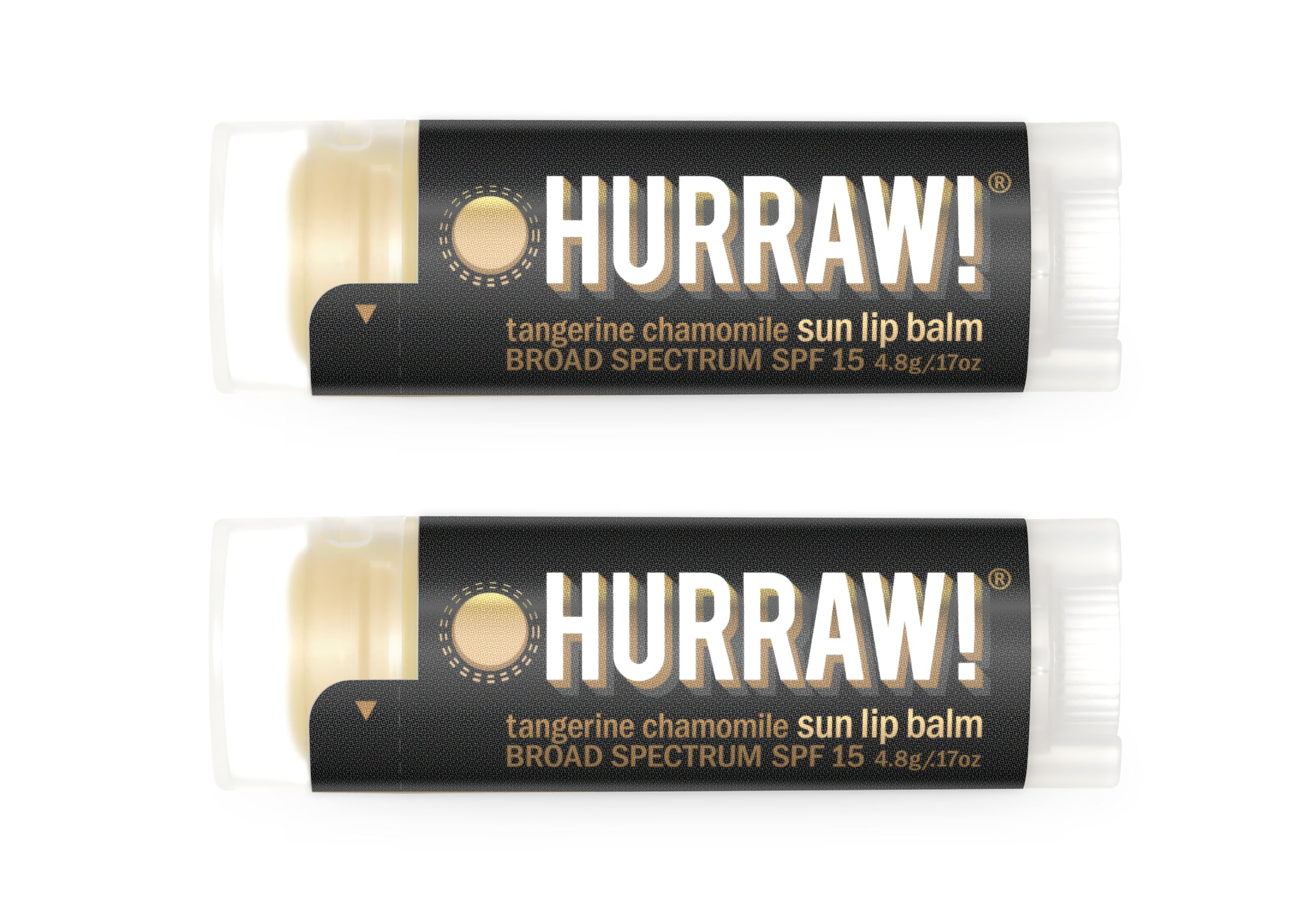 Hurraw! Baume Lèvres Soleil, emballage double pratique pour les voyages.