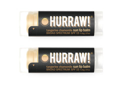 Hurraw! Baume Lèvres Soleil, emballage double pratique pour les voyages.