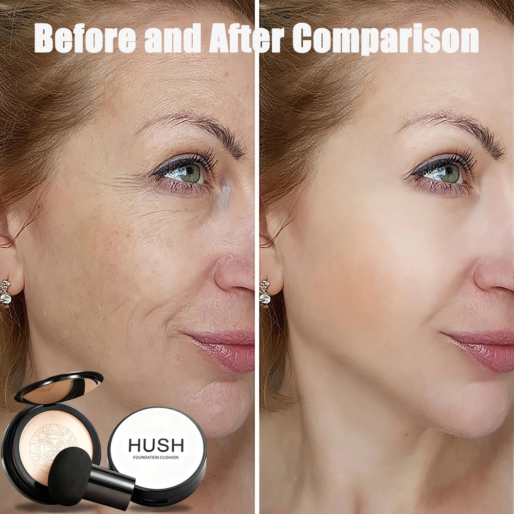 Base hydratante Hush Makeup pour peau mature avec confort.
