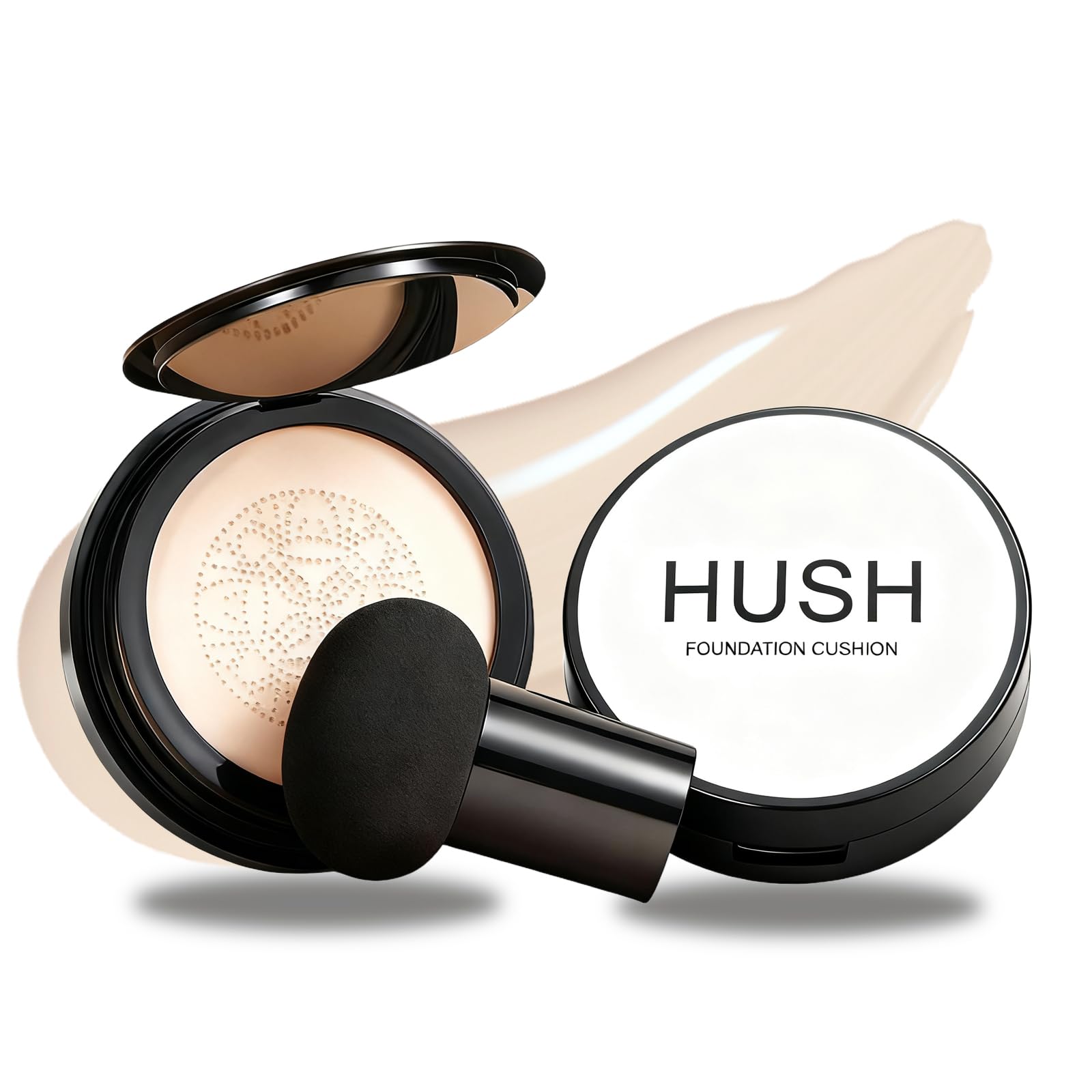Hush Makeup fond-de-teint CC crème air, application douce avec mousse
