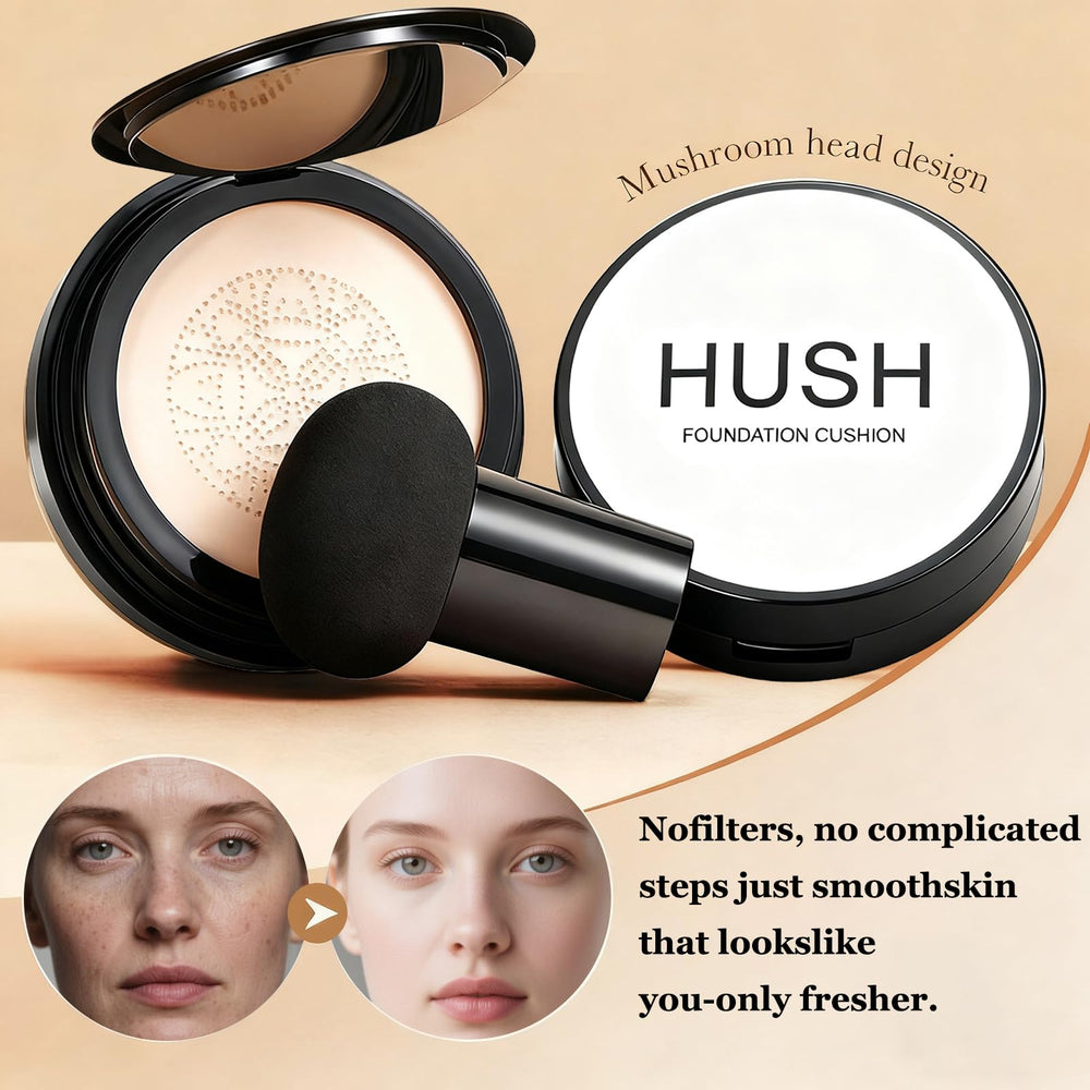 Hush Makeup soin hydratant hyaluronique: peau confortable et souple toute la journée.