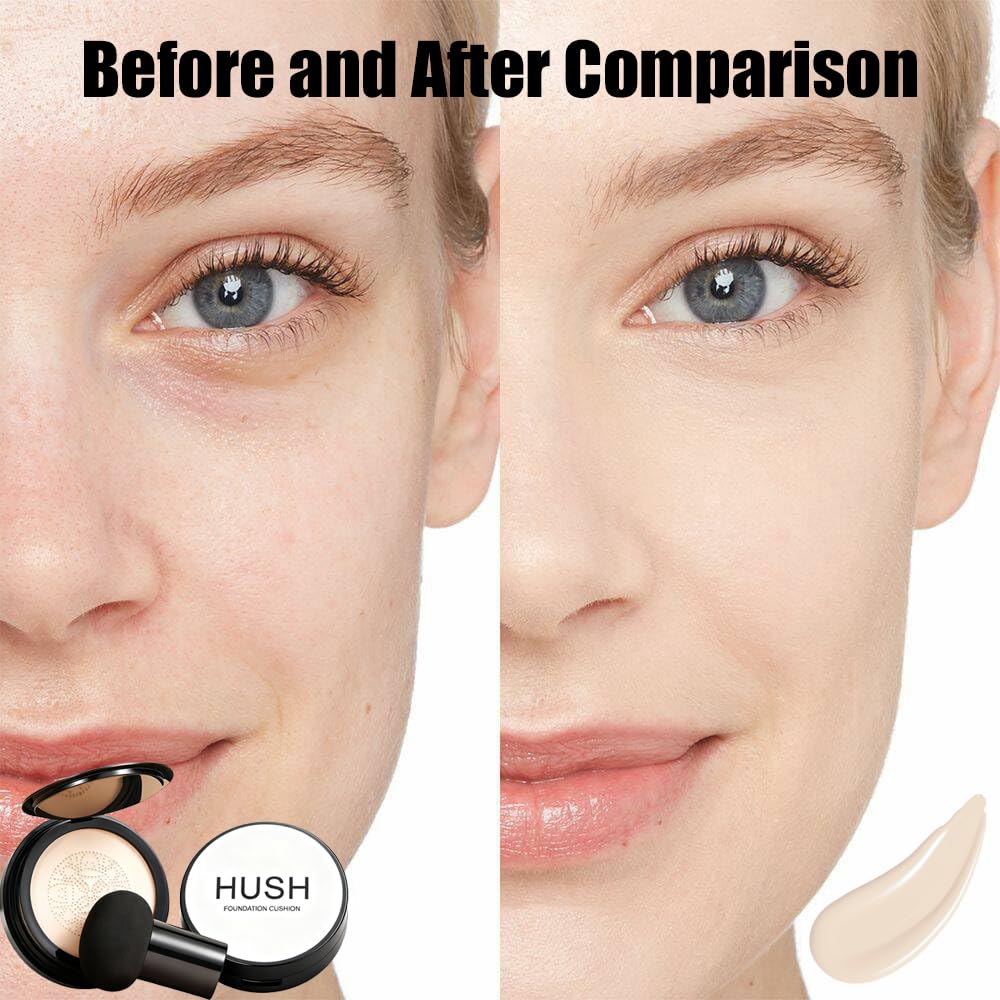 Hush Makeup pouf champignon: application rapide et uniforme.