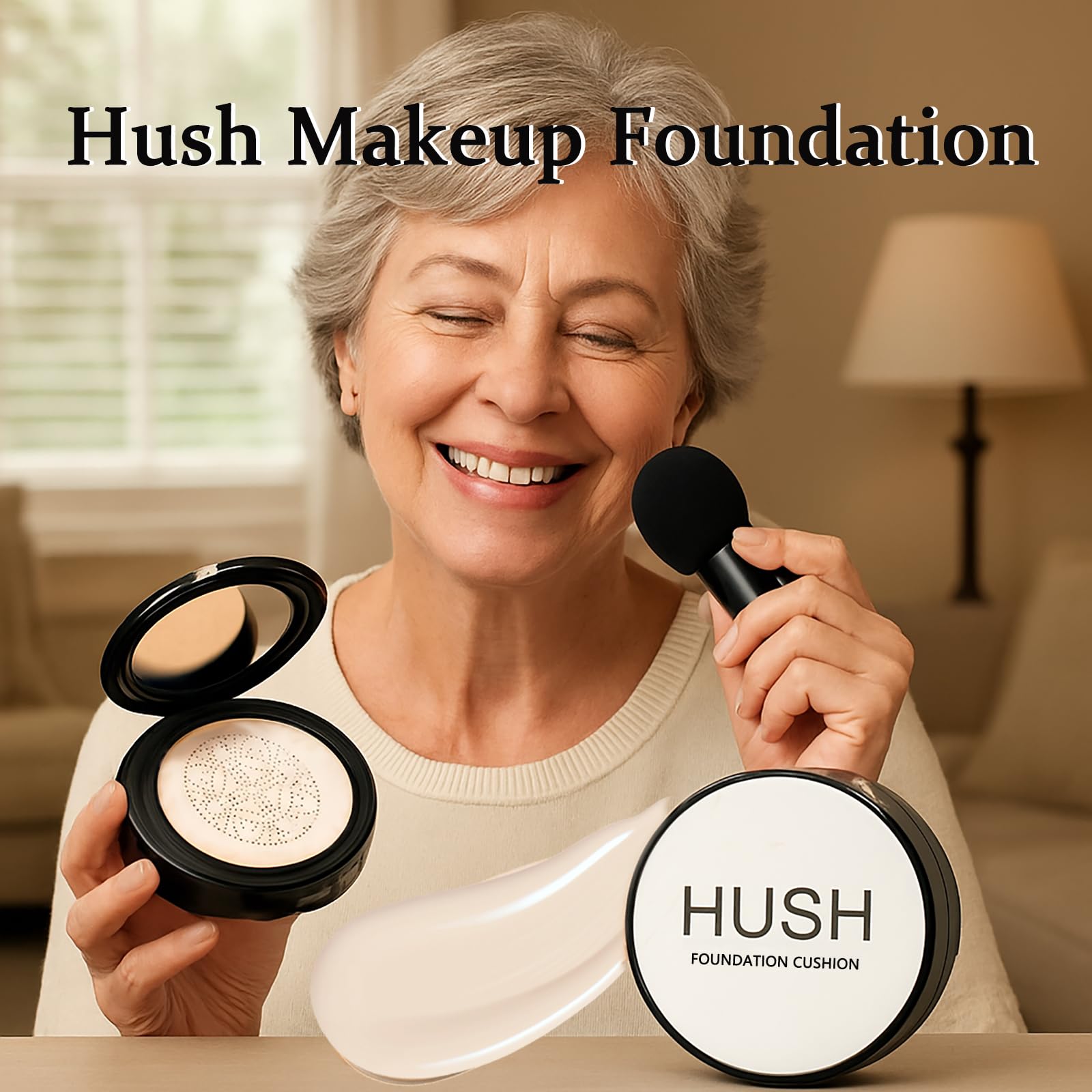 Hush Makeup teinte ivoire peau claire rosée: uniforme le teint sans rougeurs.