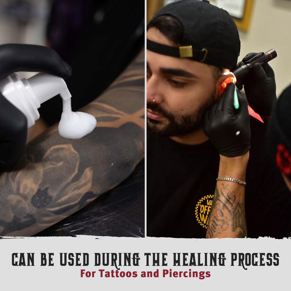 Hustle Bubbles: application sur tatouage frais pour purifier la zone