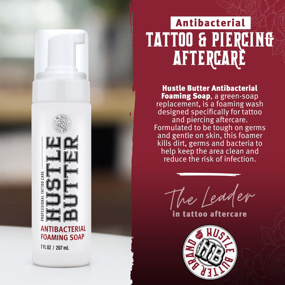 Hustle Bubbles: nettoyage progression tatouage aidant à maintenir la zone propre
