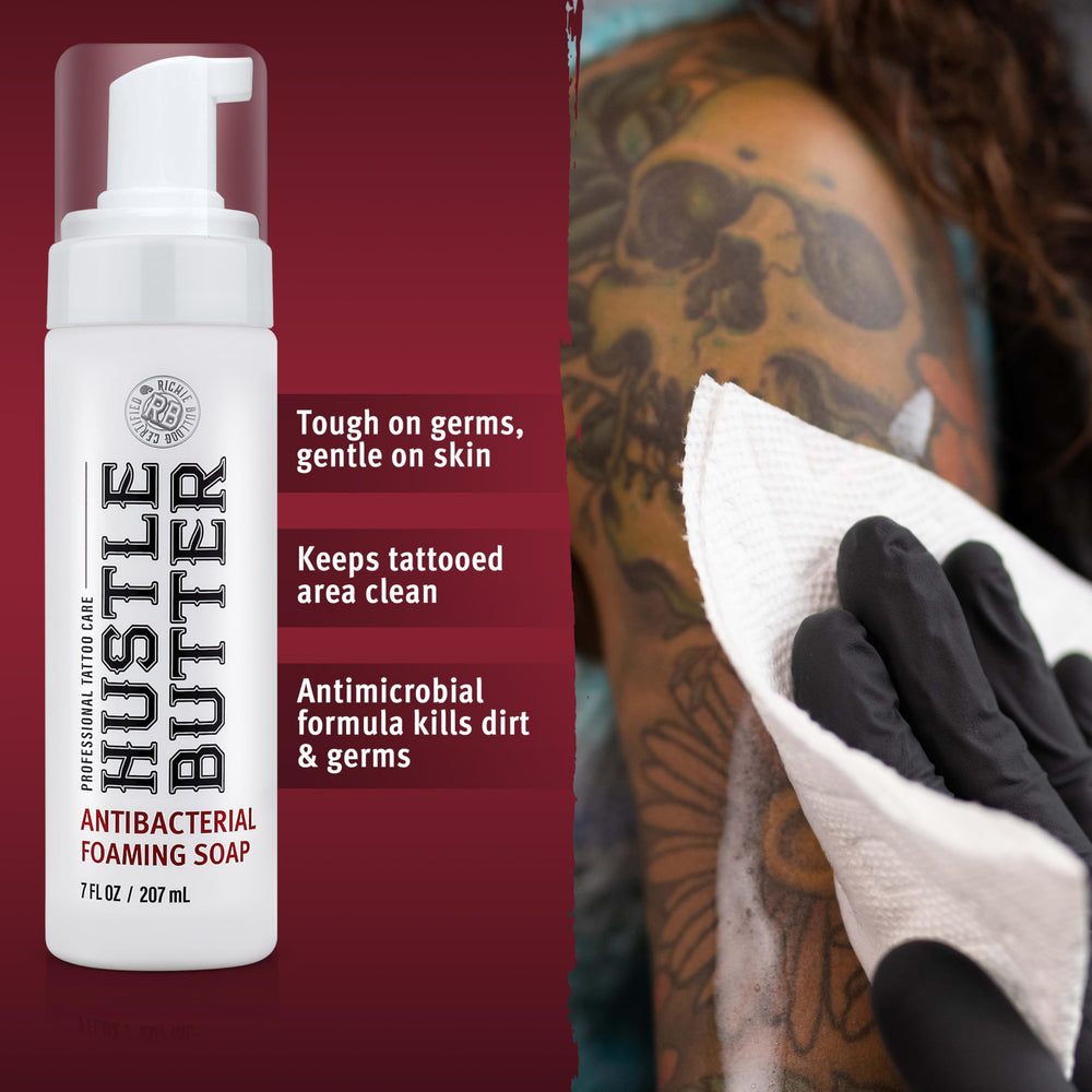 Hustle Bubbles: soin peau tatouage frais et nettoyage sans dessèchement
