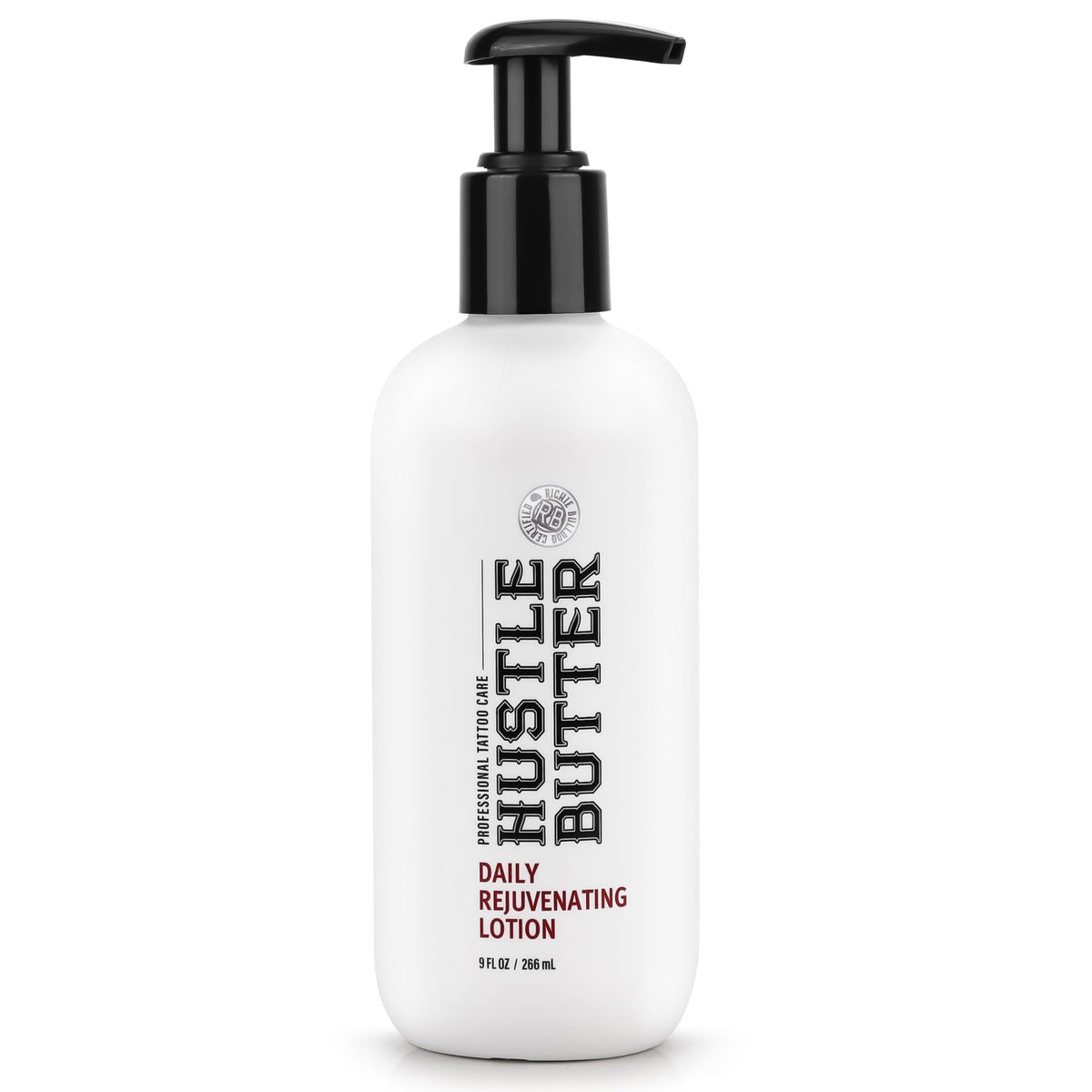 Hustle Butter Deluxe, lotion après tatouage en bouteille, hydratation en profondeur pour la peau.