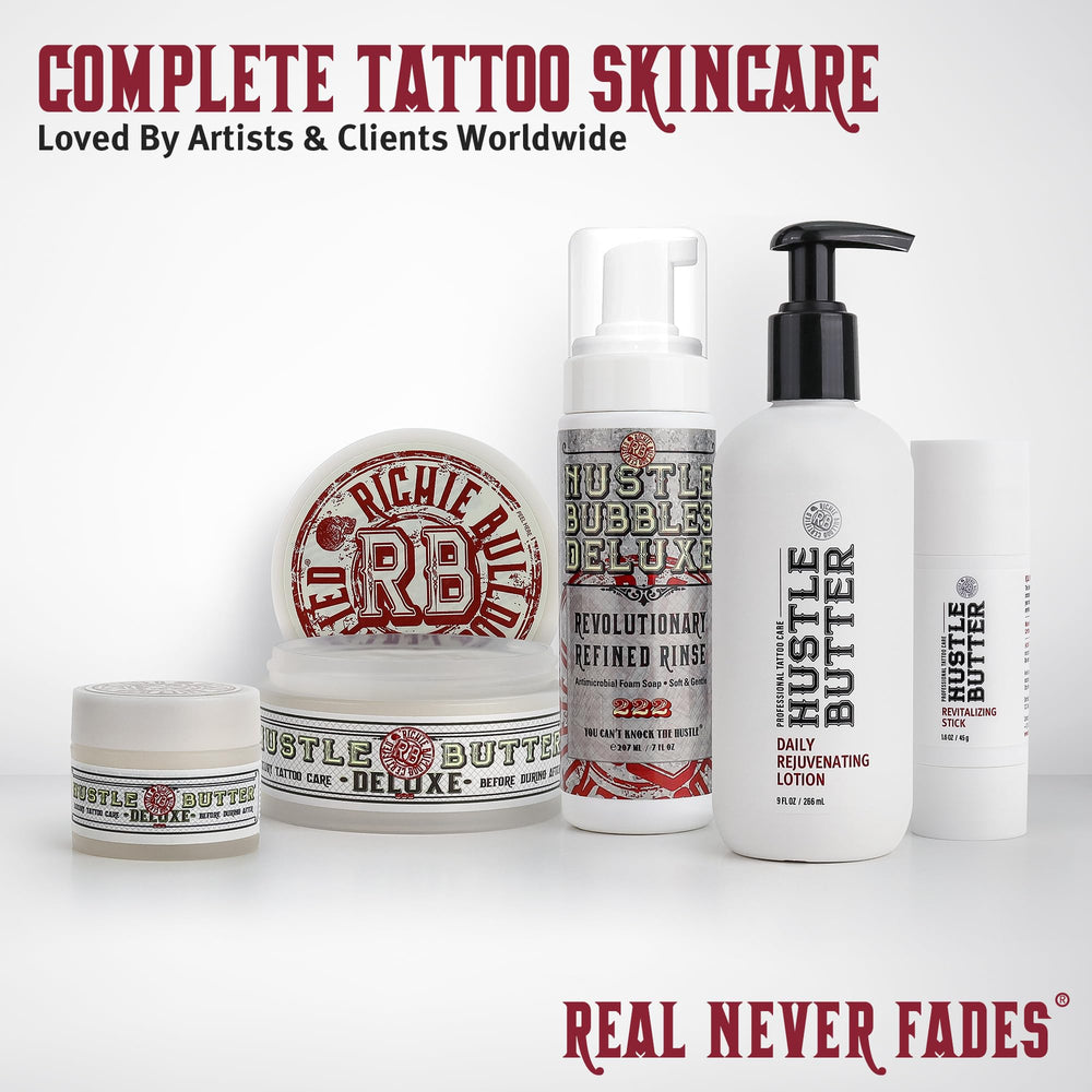 Hustle Butter Deluxe, texture douce qui sublime l’apparence des tatouages.