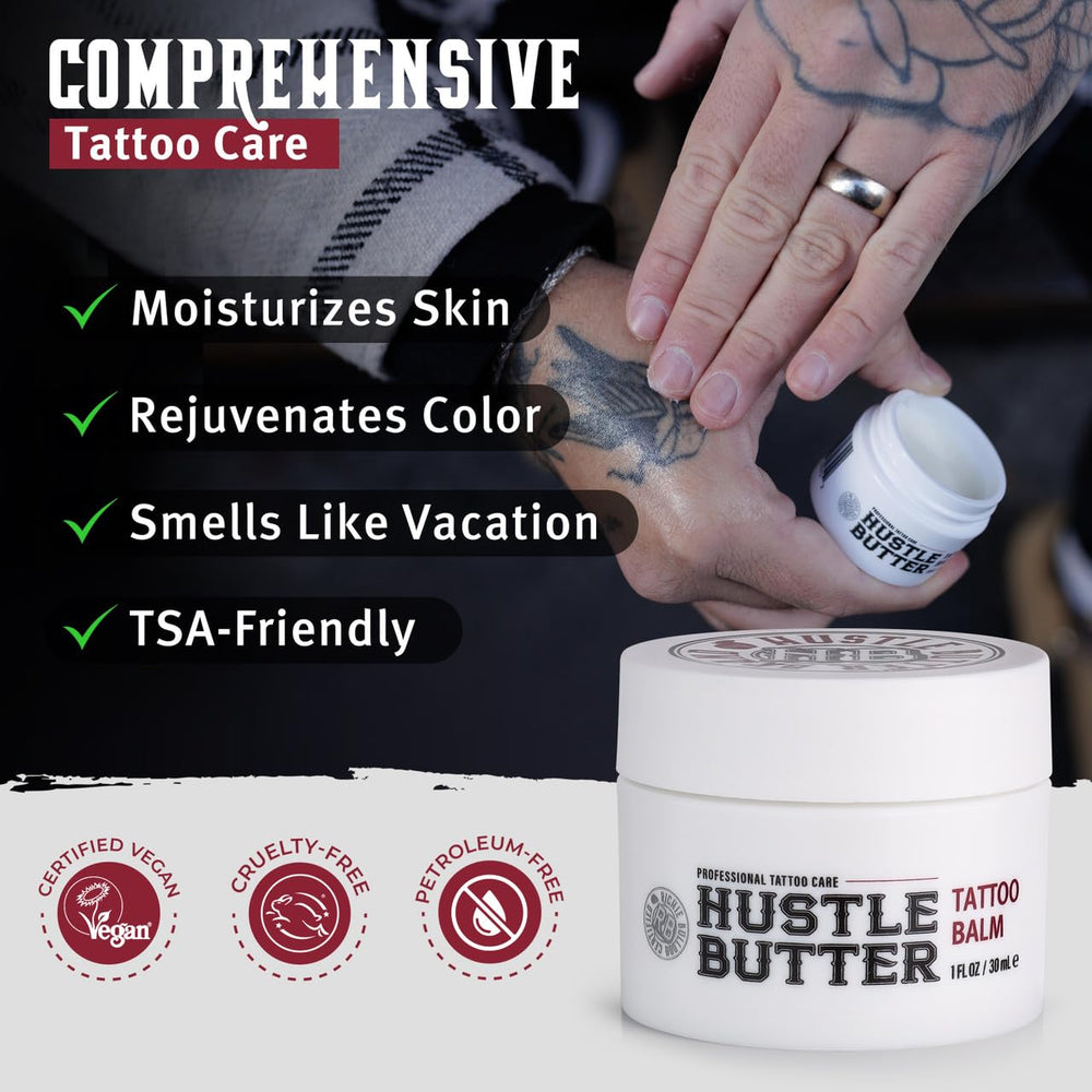 Ingrédients naturels Hustle Butter Deluxe: karité, coco, mangue et thé vert