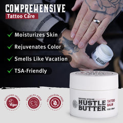 Ingrédients naturels Hustle Butter Deluxe: karité, coco, mangue et thé vert