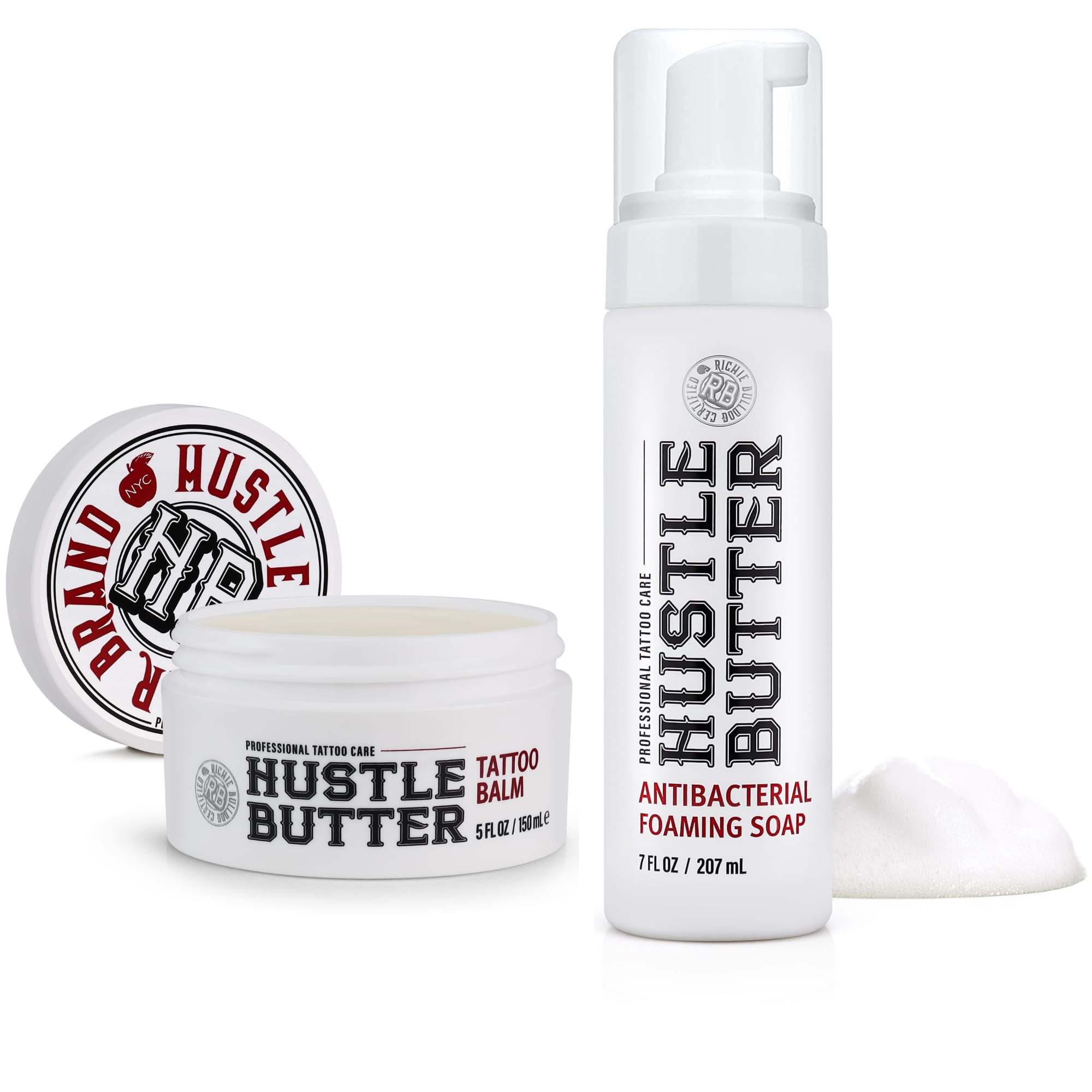 Savon tatouage antibactérien Hustle Butter Deluxe nettoie et prépare la peau.
