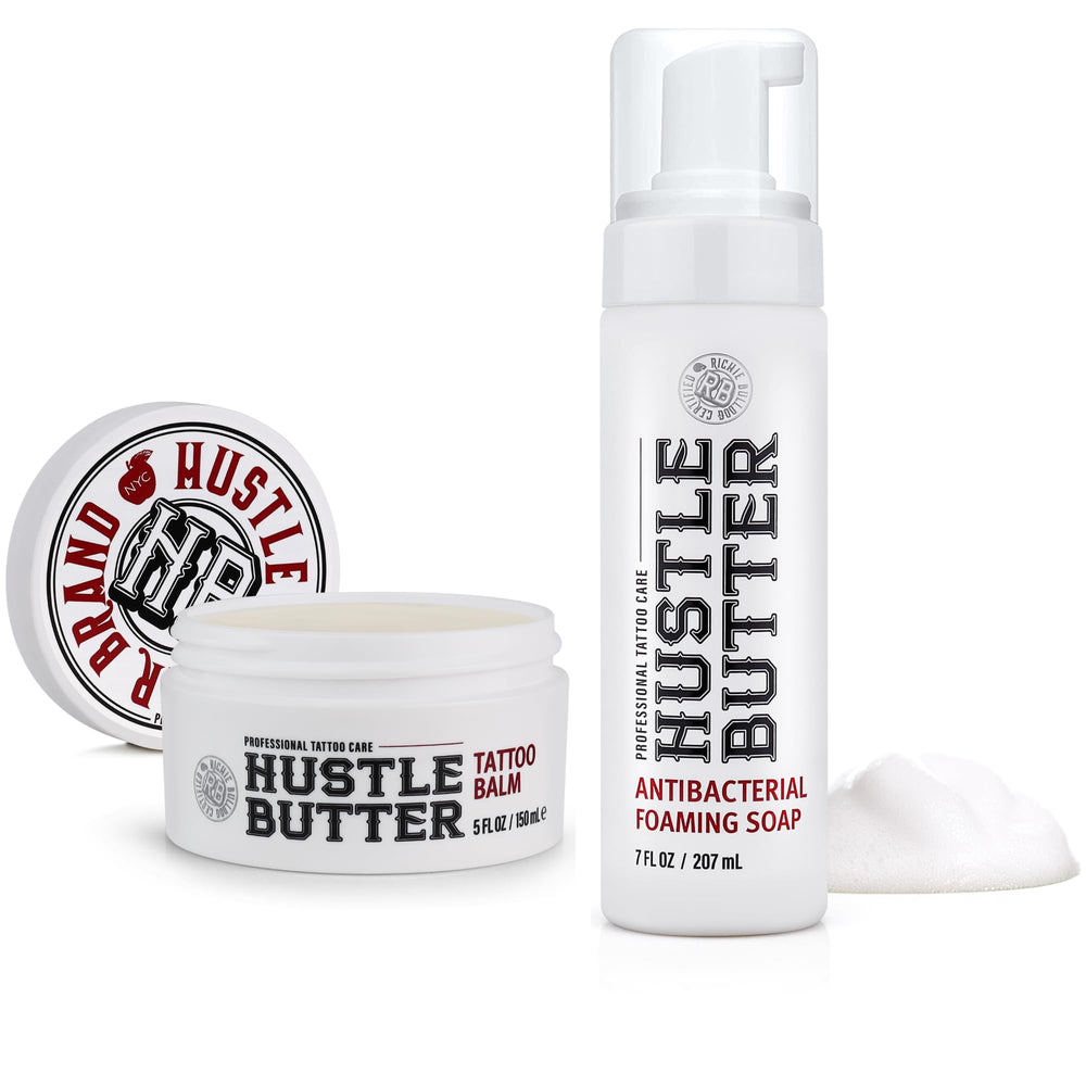 Savon tatouage antibactérien Hustle Butter Deluxe nettoie et prépare la peau.