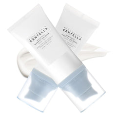 Huxihom crème solaire Centella SPF50 en flacon, protection durable et hydratation.