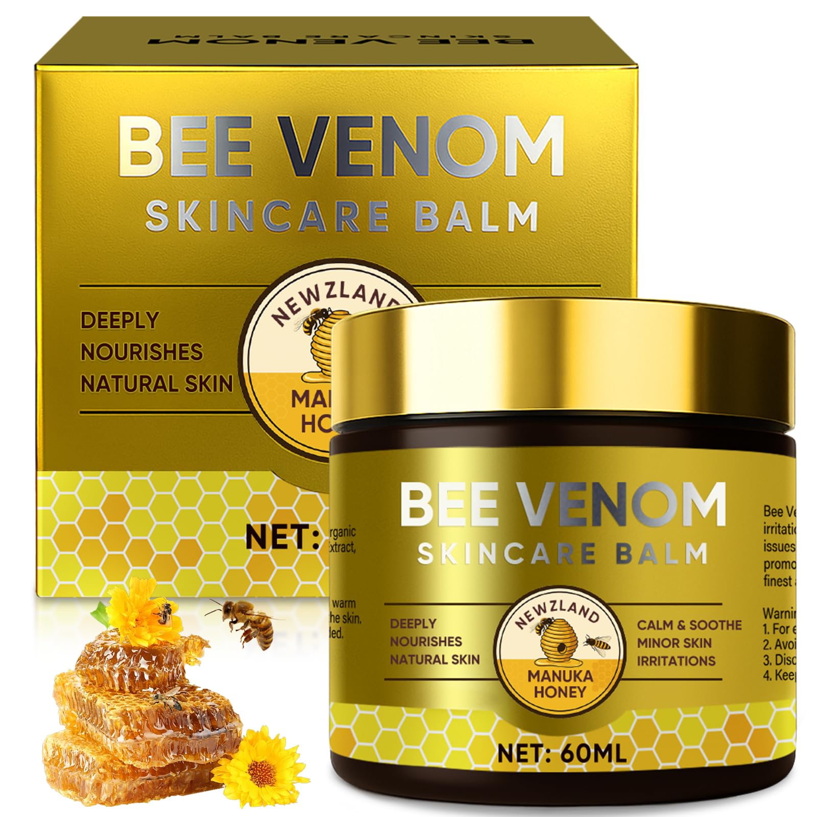 HWGIZP Crème Venin d’Abeille pour le visage, hydratation et éclat naturels.