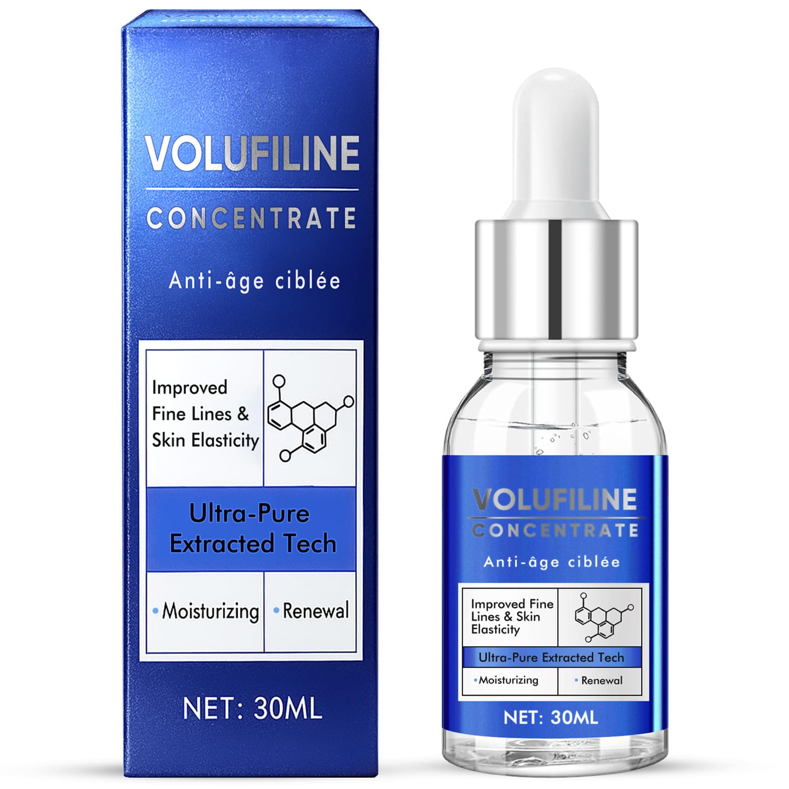 HWGIZP Volufiline Serum: flacon élégant favorisant une hydratation en profondeur