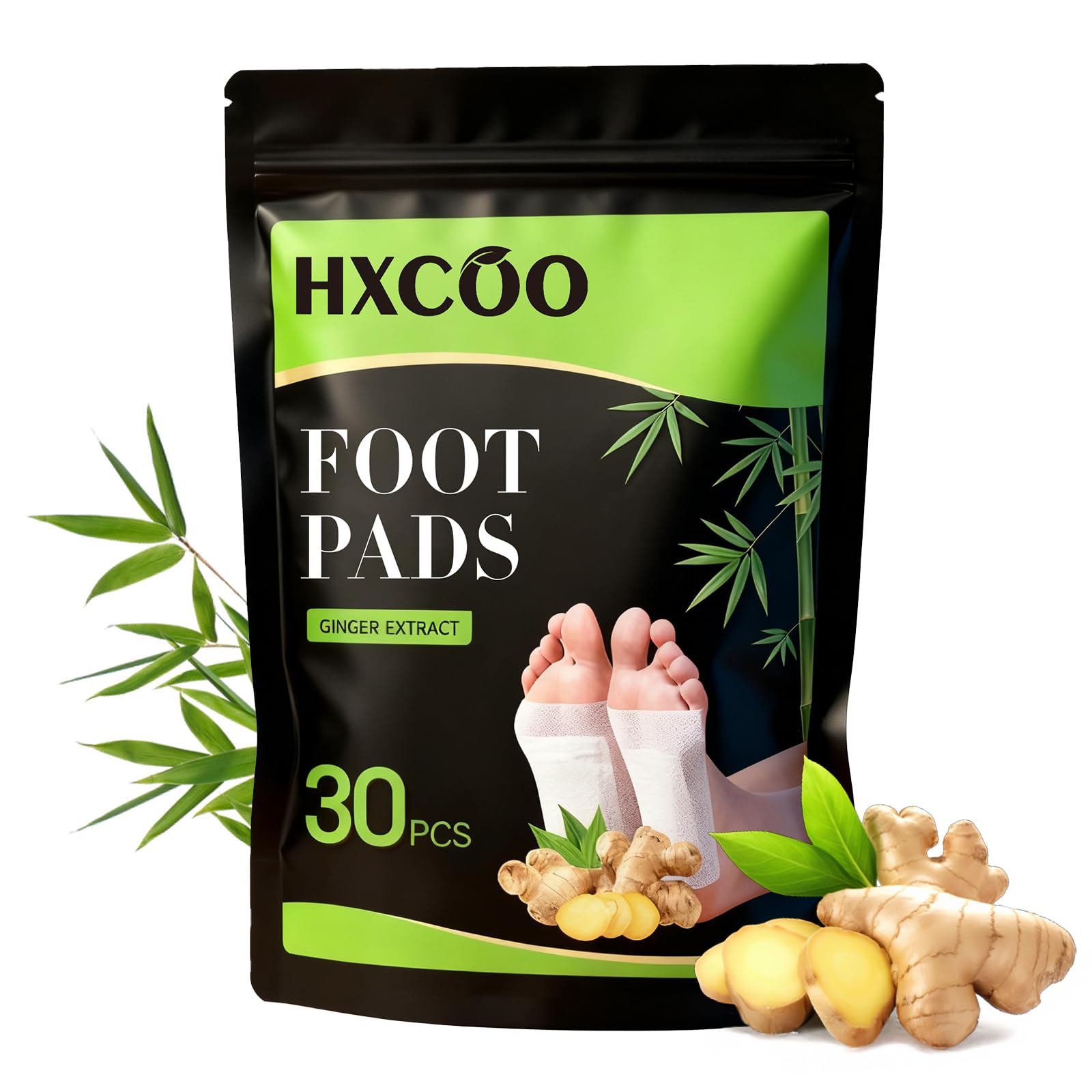 Patchs HXCOO pieds gingembre – emballage pratique prêt à l’emploi pour usage nocturne.