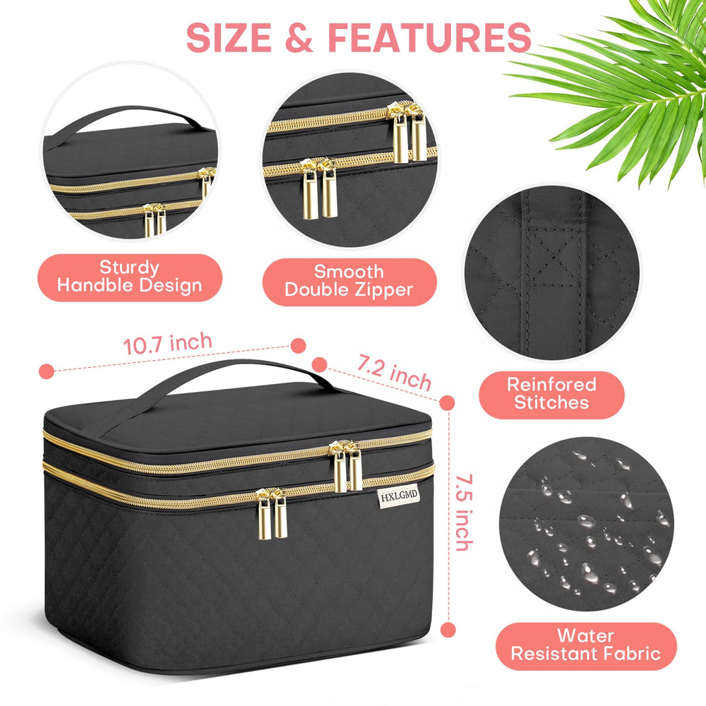 HXLGMD miroir intégré sac maquillage, retouches rapides en déplacement