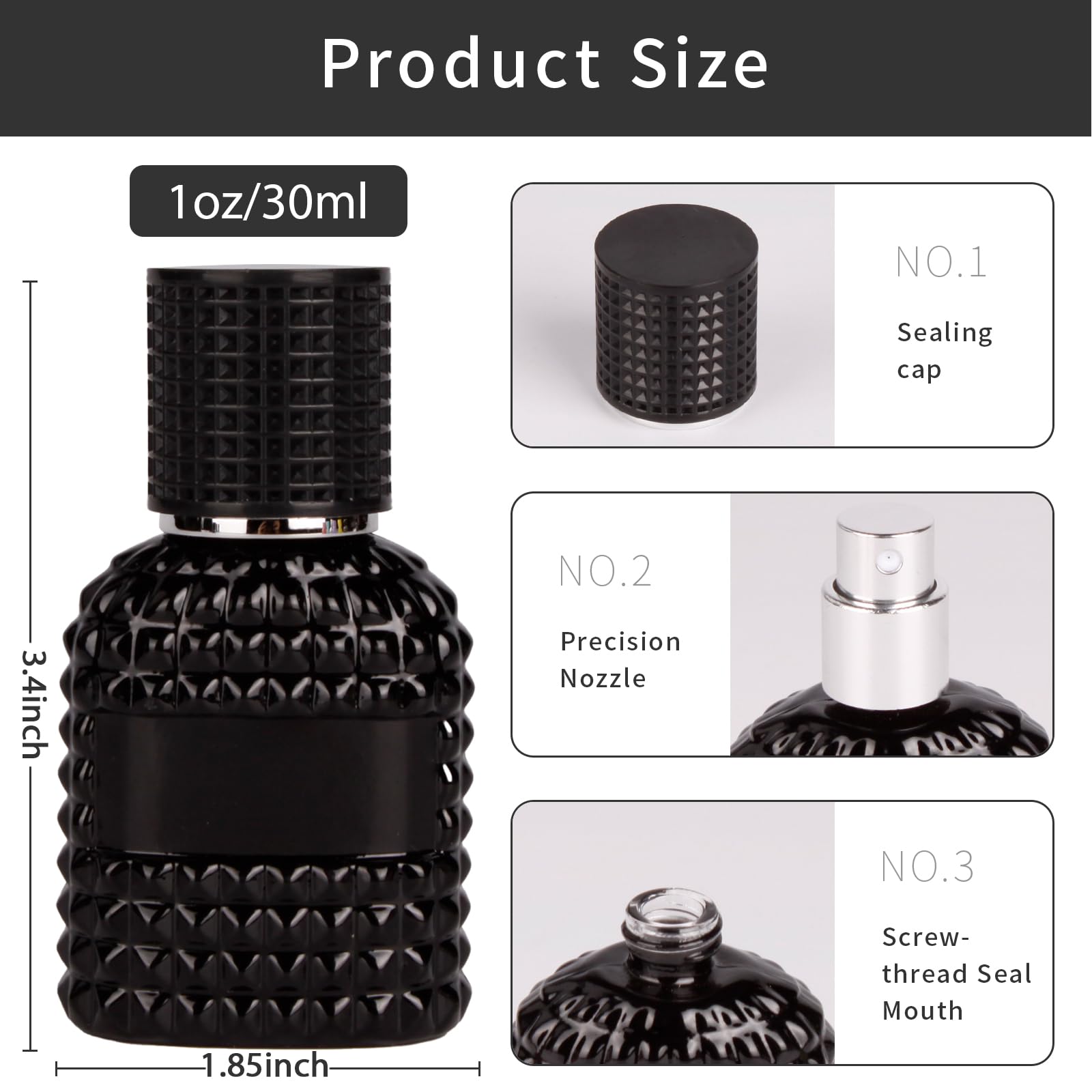 HXRYAGi atomiseur brume fine 30ml, distribution homogène et précise